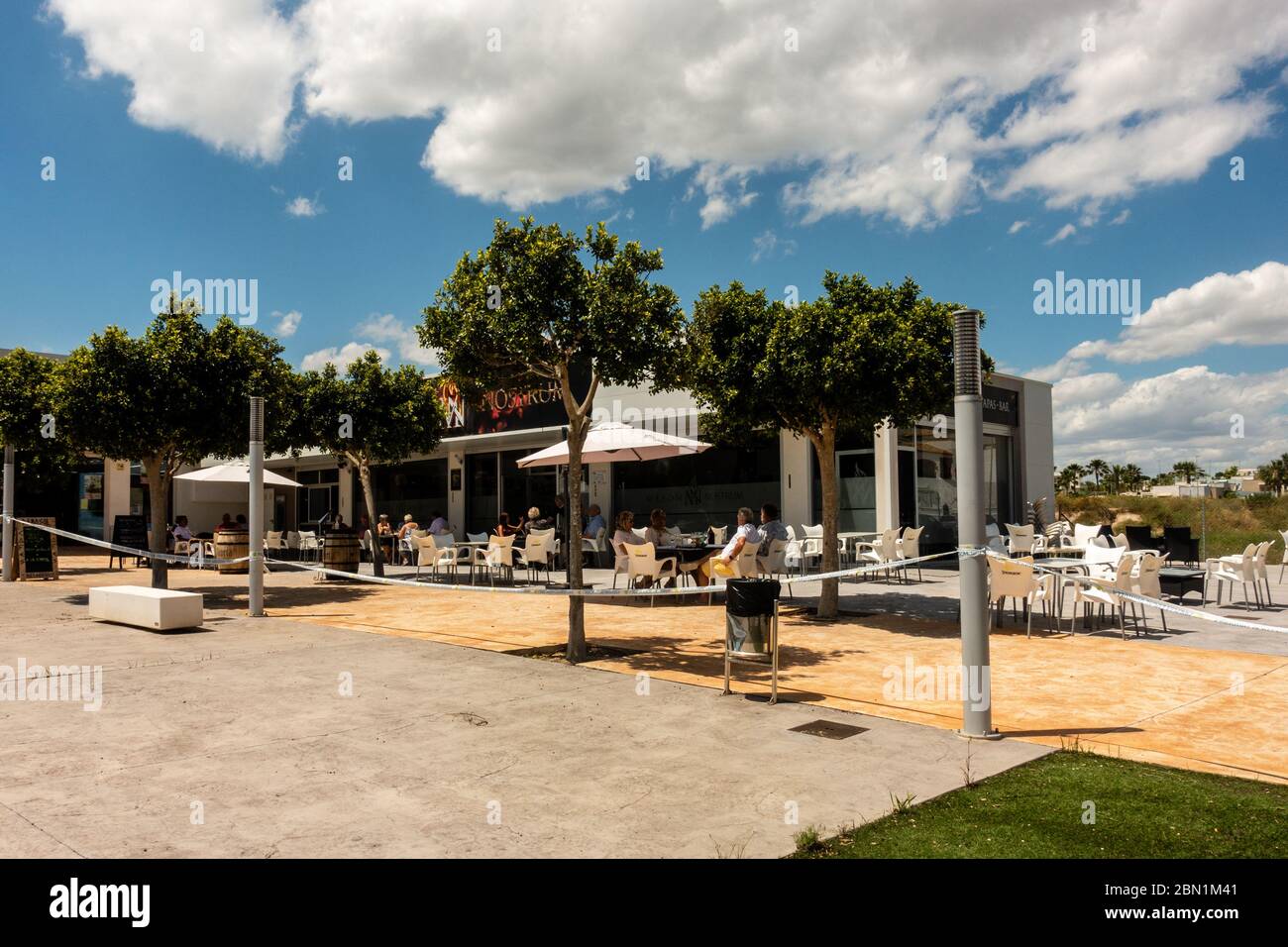 Distanciation sociale en Espagne Banque D'Images