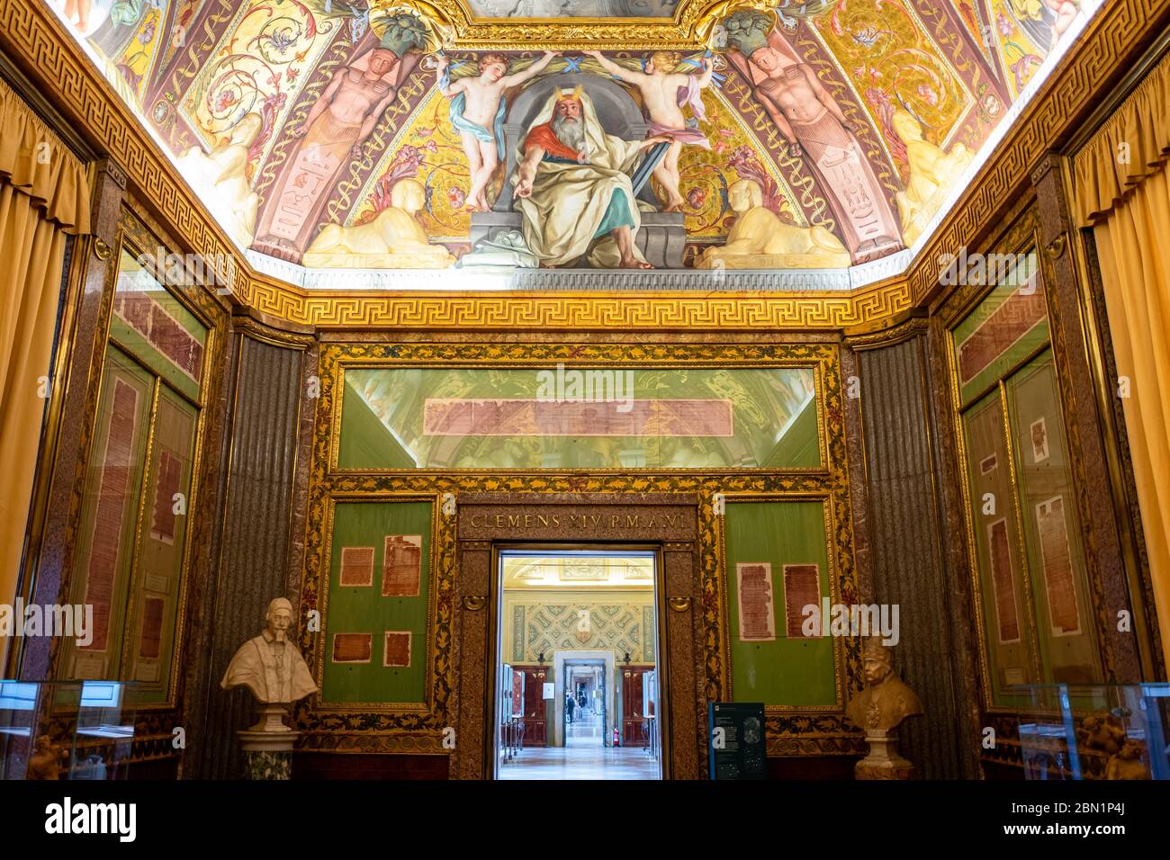 Rome, Italie - 10 janvier 2019 : Musées du Vatican, salle Papyrus Banque D'Images