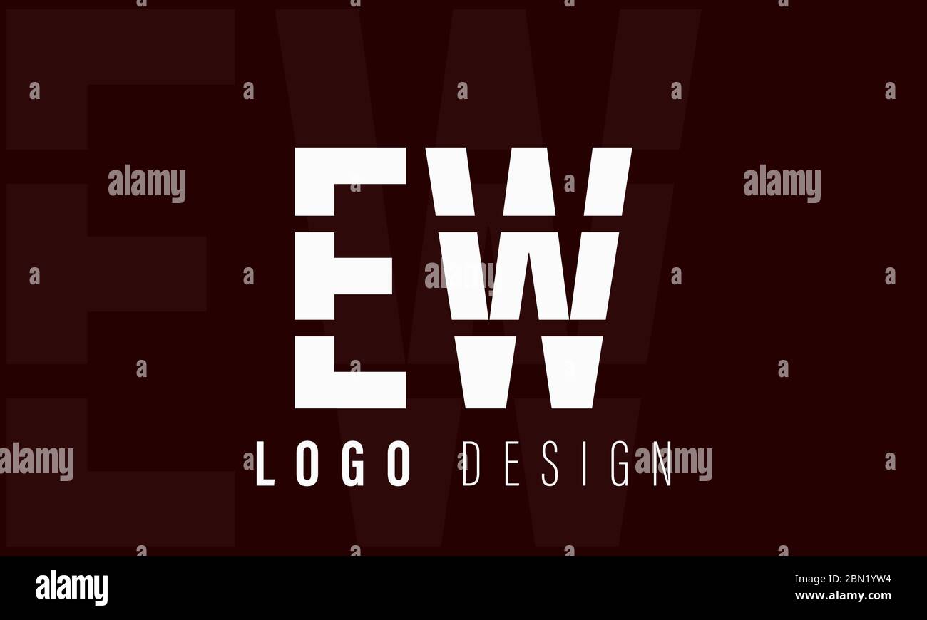 Modèle de vecteur de logo EW WE Illustration de Vecteur
