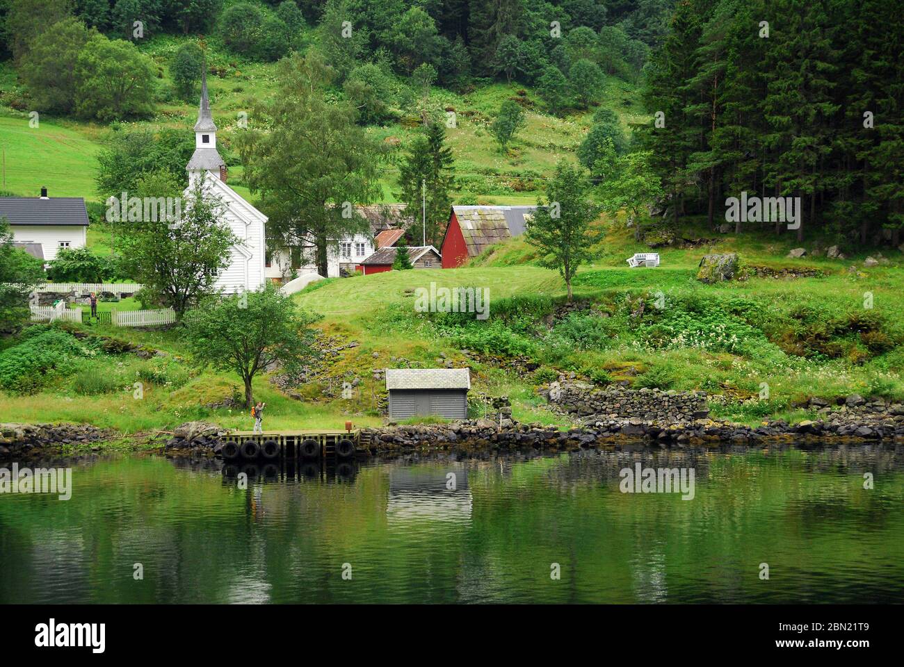 Norvège, fjord Sognefjord (ou fjord Sognefjorden) 01 Banque D'Images