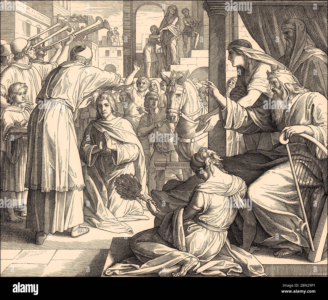 Le couronnement de Salomon, ancien Testament, par Julius Schnorr von  Carolsfeld Photo Stock - Alamy