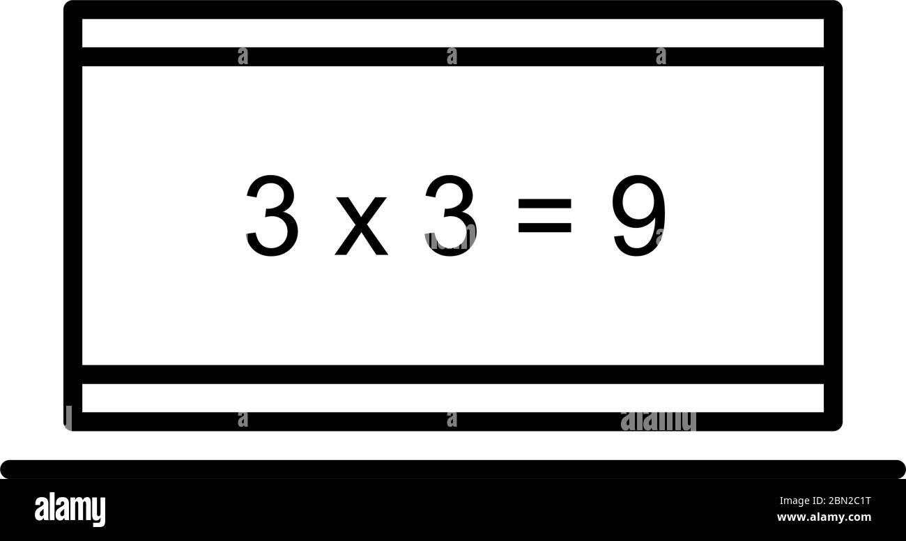 Icône de calcul en ligne en noir Illustration de Vecteur