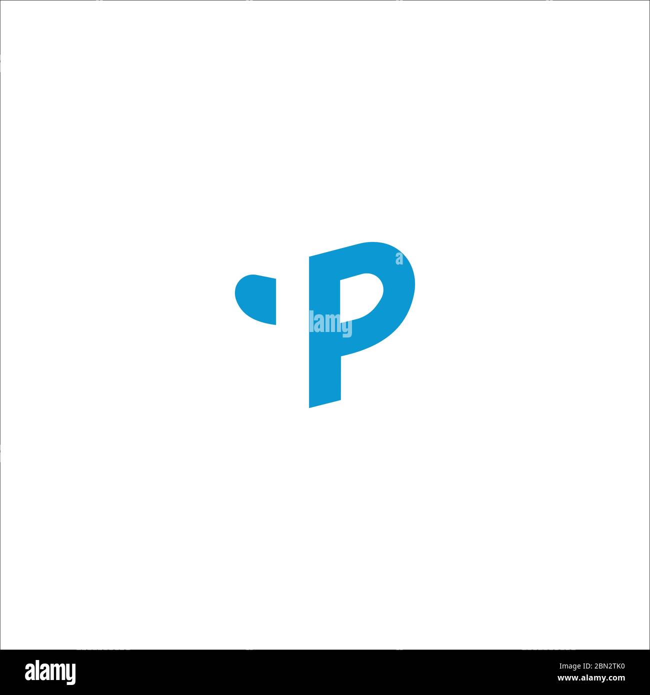 Première lettre du logo pp ou du modèle de conception vectoriel du logo p Illustration de Vecteur