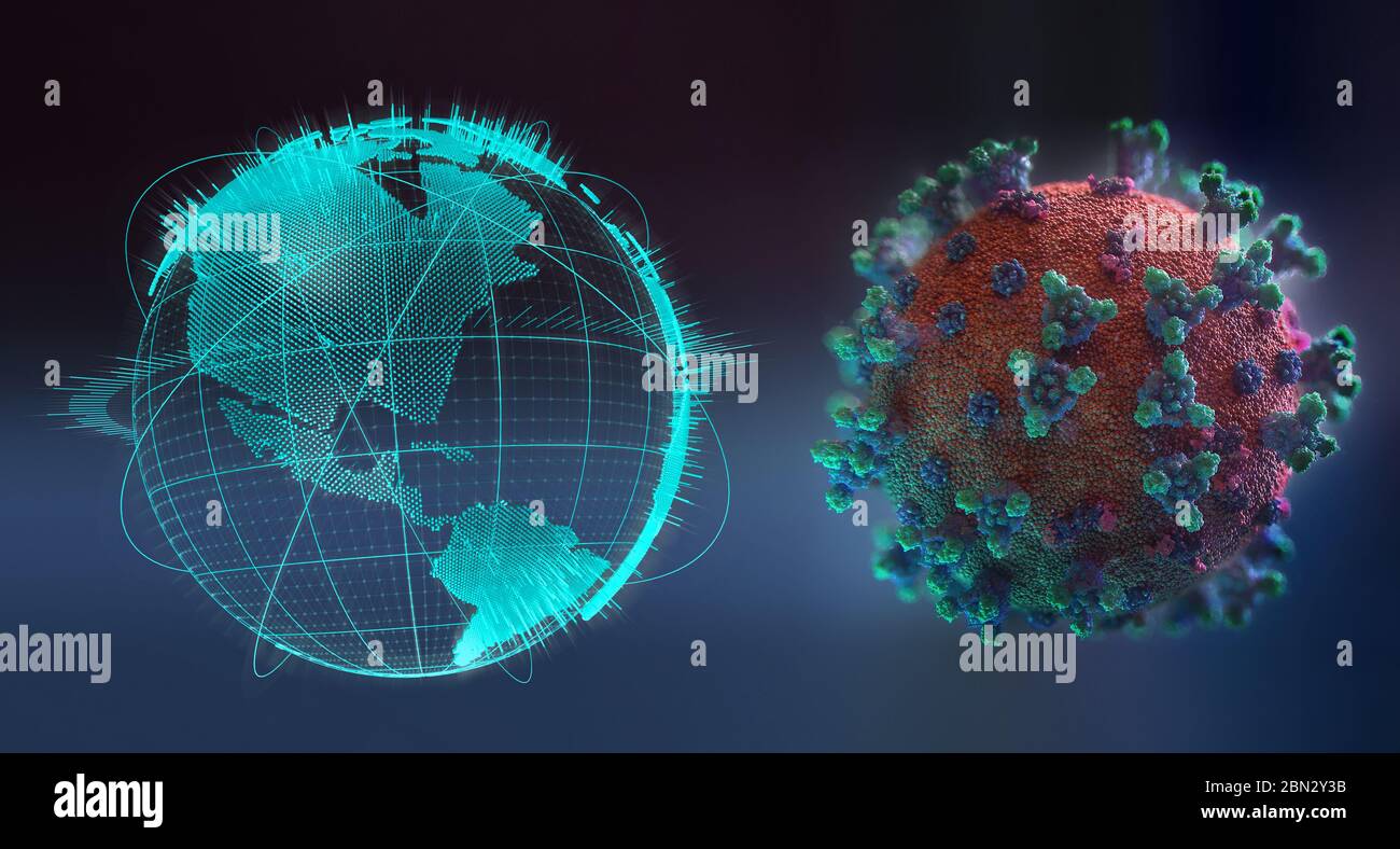 Épidémies de grippe pandémique dans le monde, à côté du coronavirus Banque D'Images