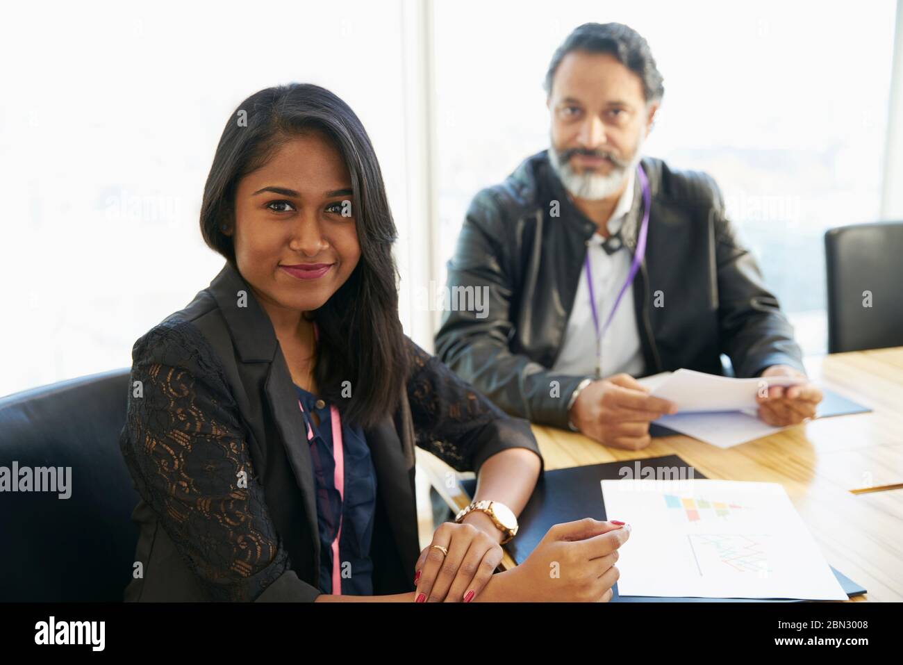 Portrait des professionnels en réunion Banque D'Images