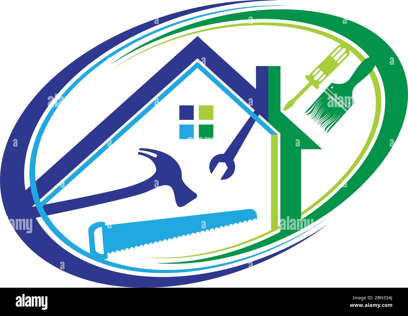 logo de réparation à domicile Illustration de Vecteur