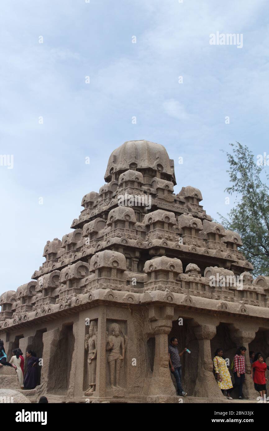 TEMPLES DE MAHABALIPURAM Banque D'Images