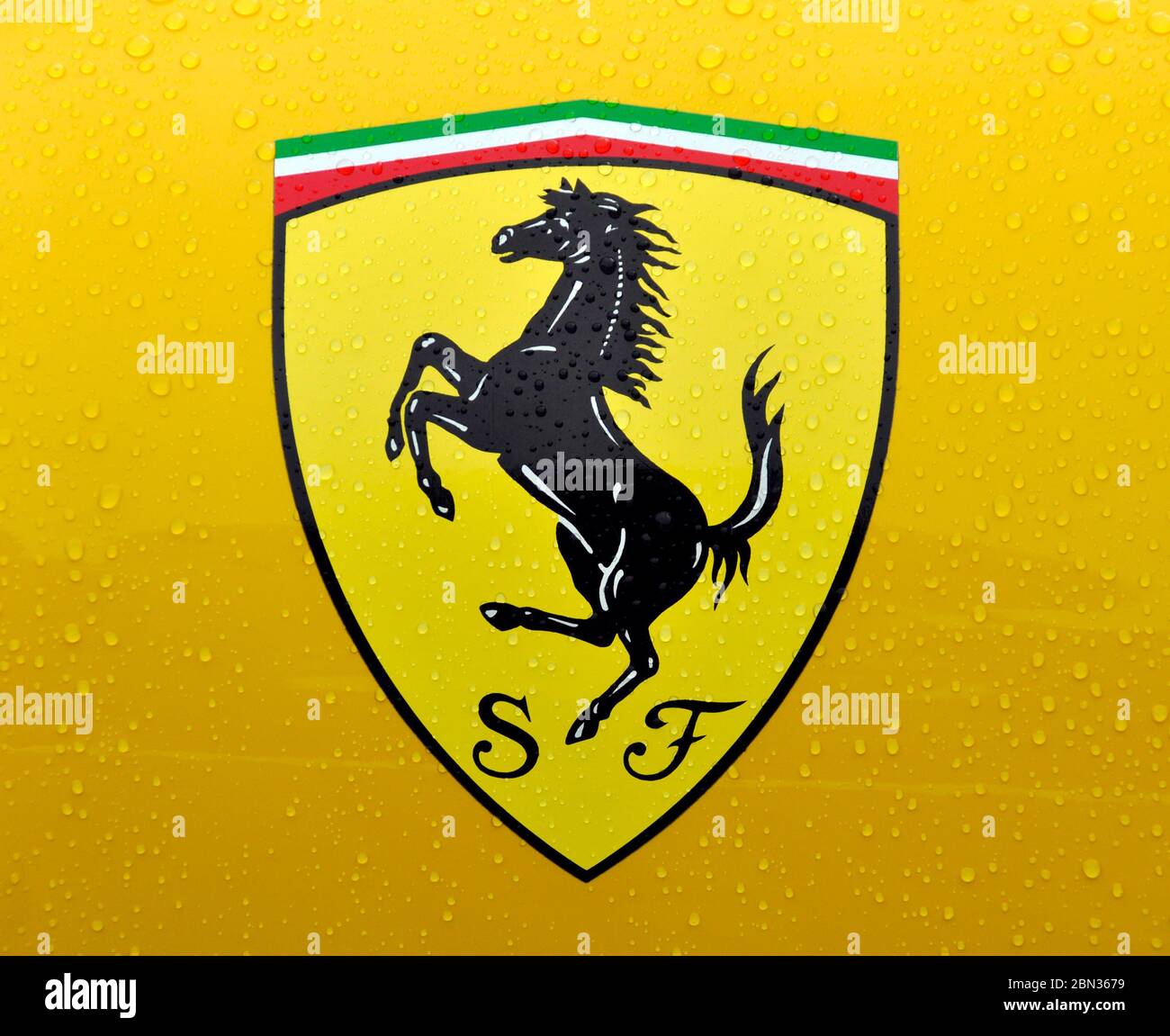 Le cheval de Prancing, symbole de Ferrari Banque D'Images