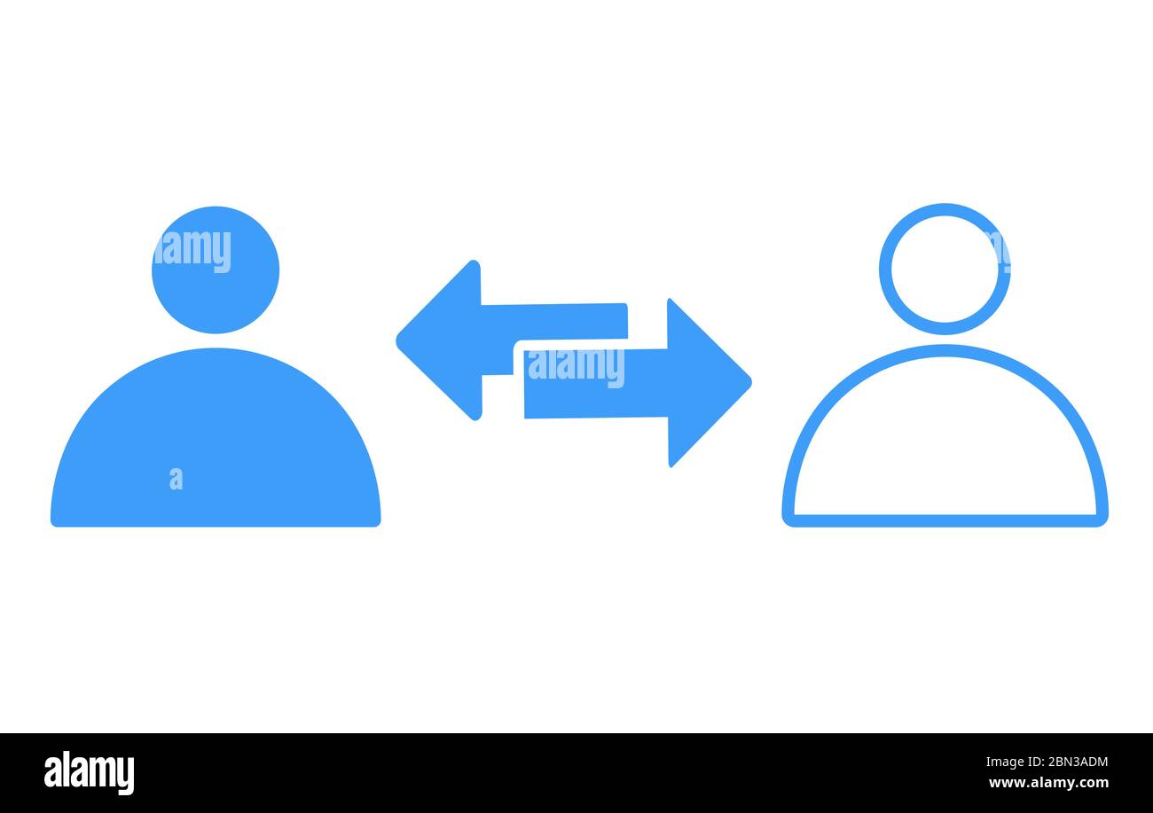 Icône transférer entre comptes utilisateur,icône transférer entre utilisateurs Illustration vectorielle Eps10. Illustration de Vecteur