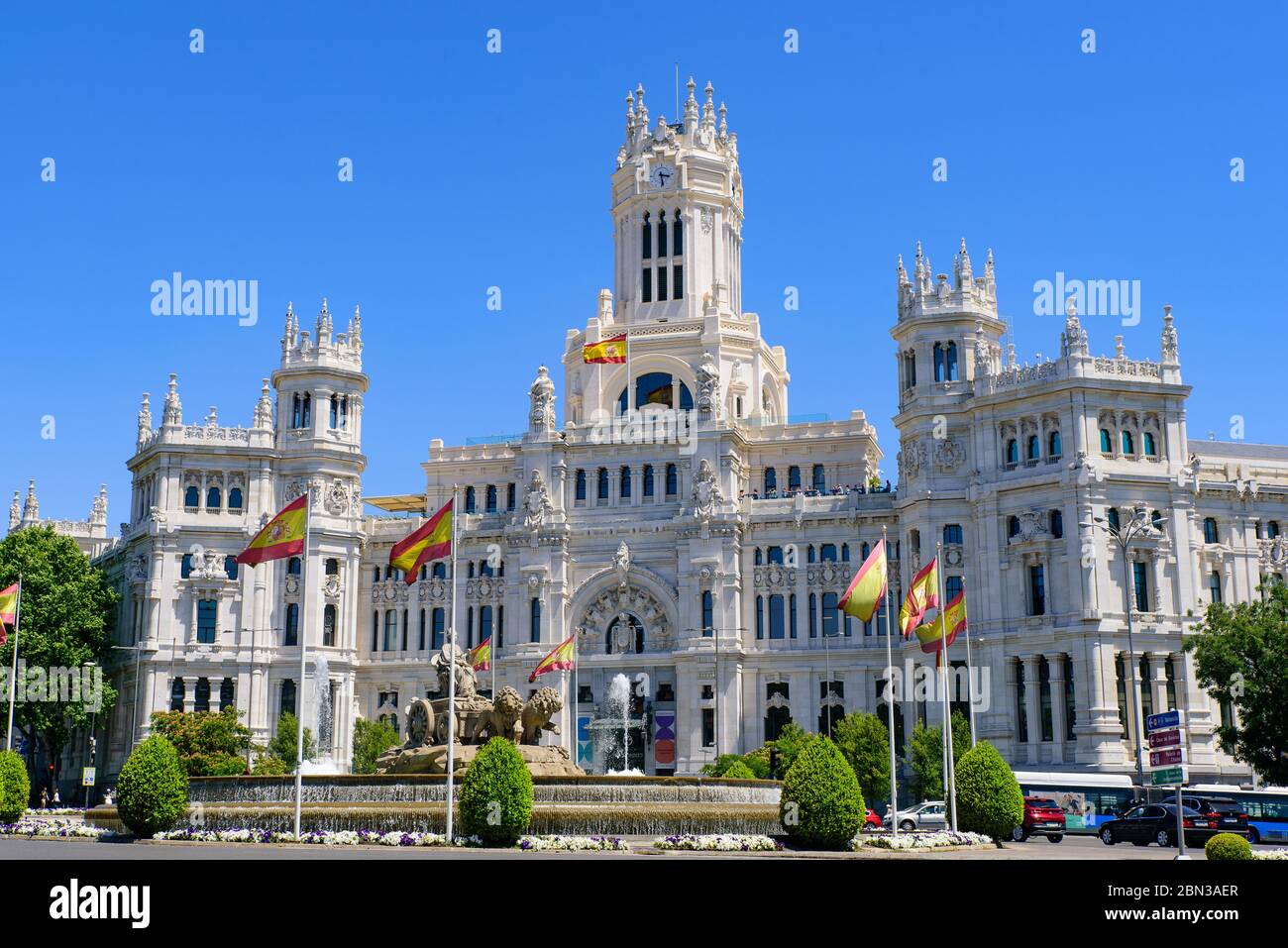 Palais Cybele, hôtel de ville de Madrid, Espagne. Banque D'Images
