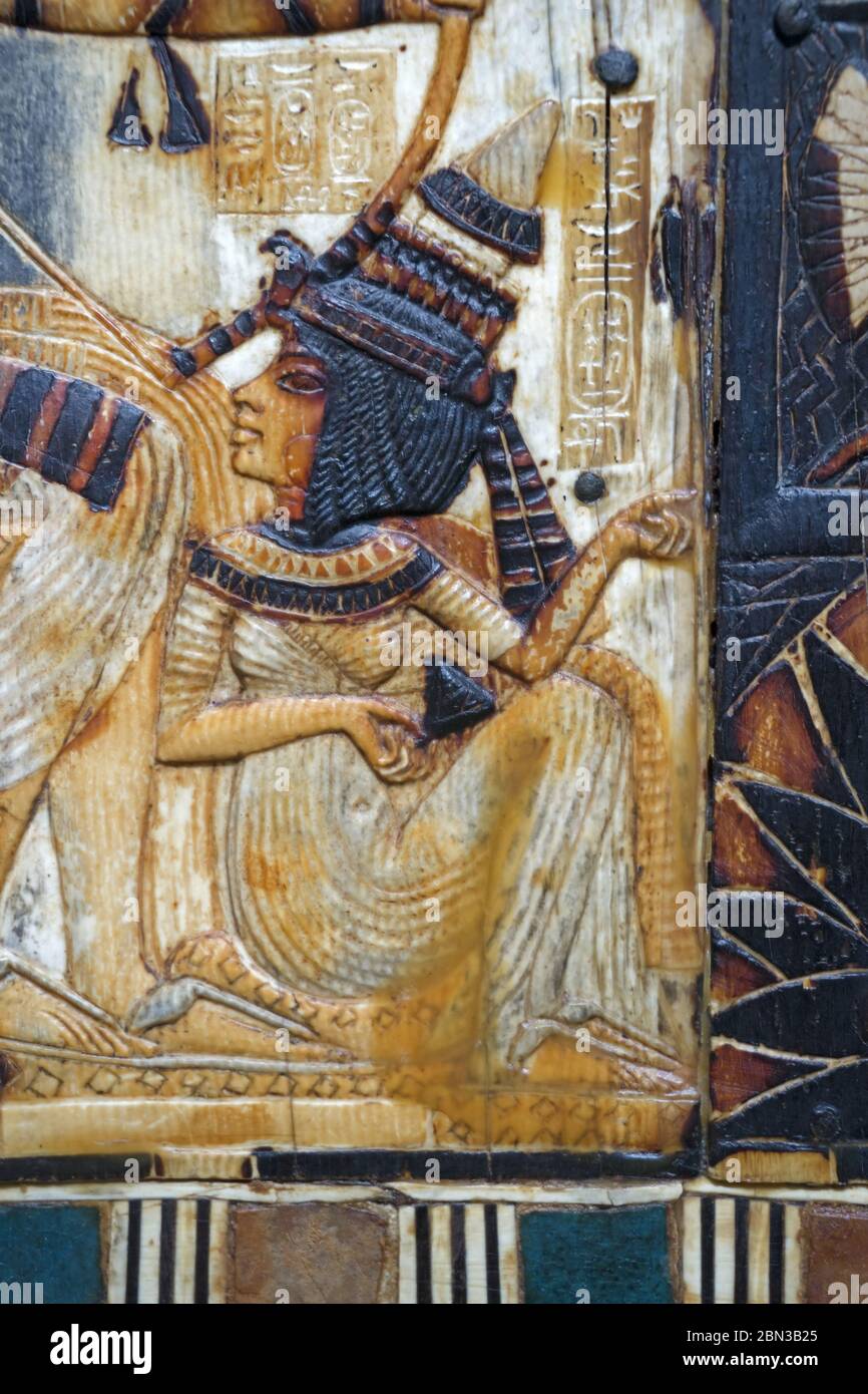 Ankesenamun ou Ankesenpaaton femme de Pharaon Toutankhamon Banque D'Images