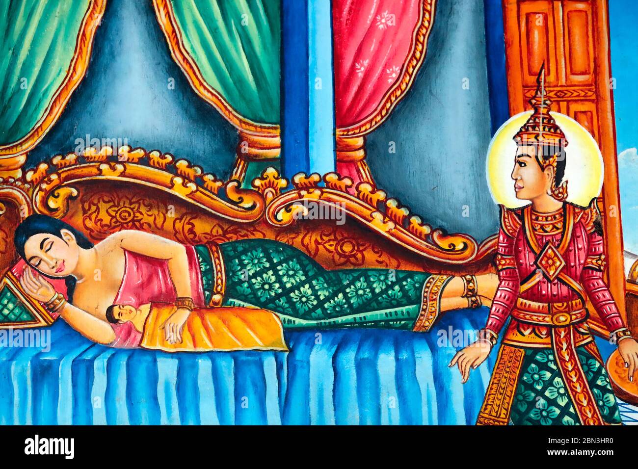 Vie de Siddhartha Gautama le Bouddha Shakyamuni. Rahula fils du Bouddha. Kep. Cambodge Photo Stock Alamy