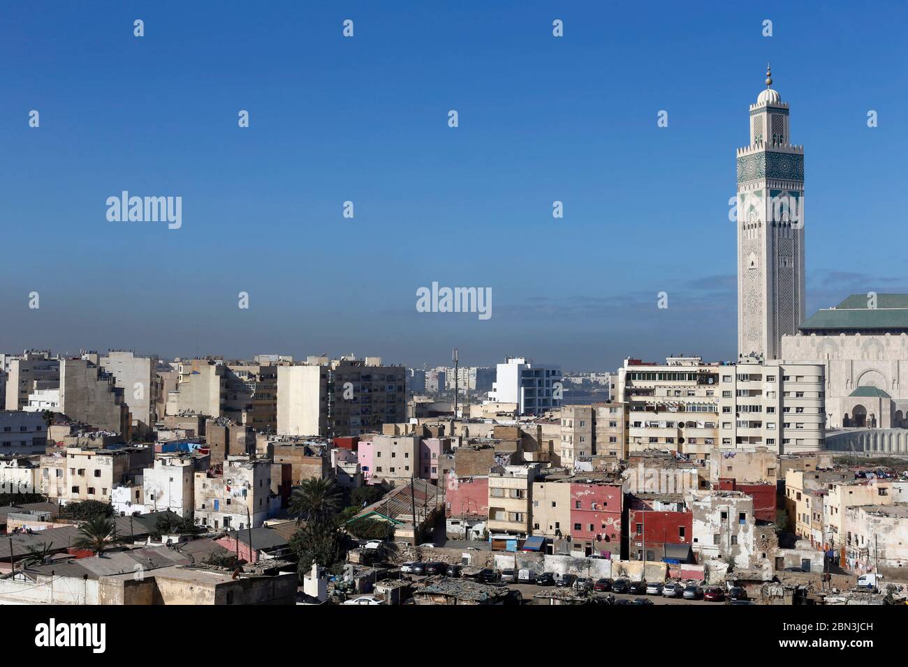 Vue sur Casablanca, Maroc. Banque D'Images
