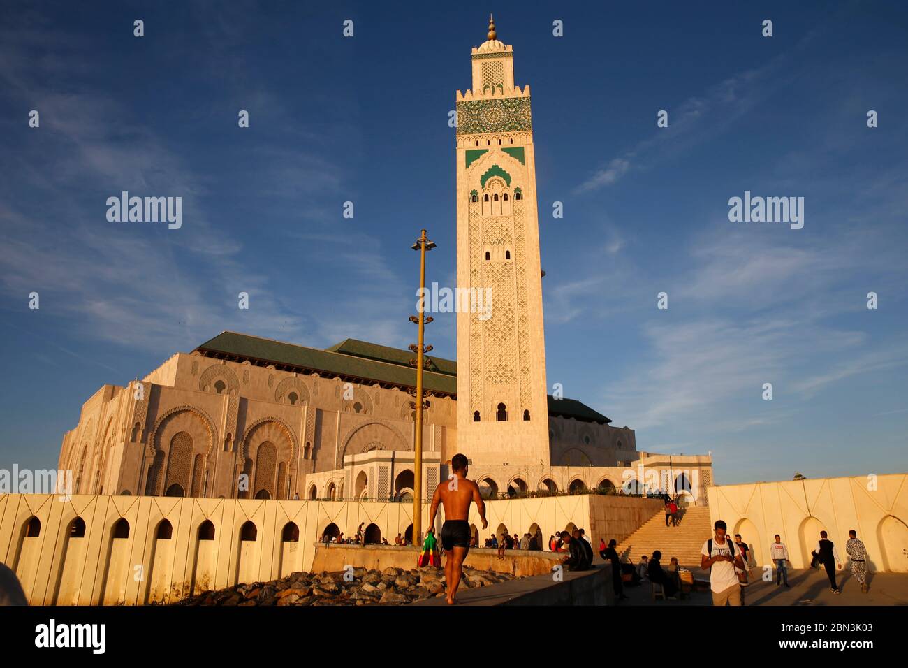 Mosquée Hassan II, Casablanca, Maroc. Banque D'Images