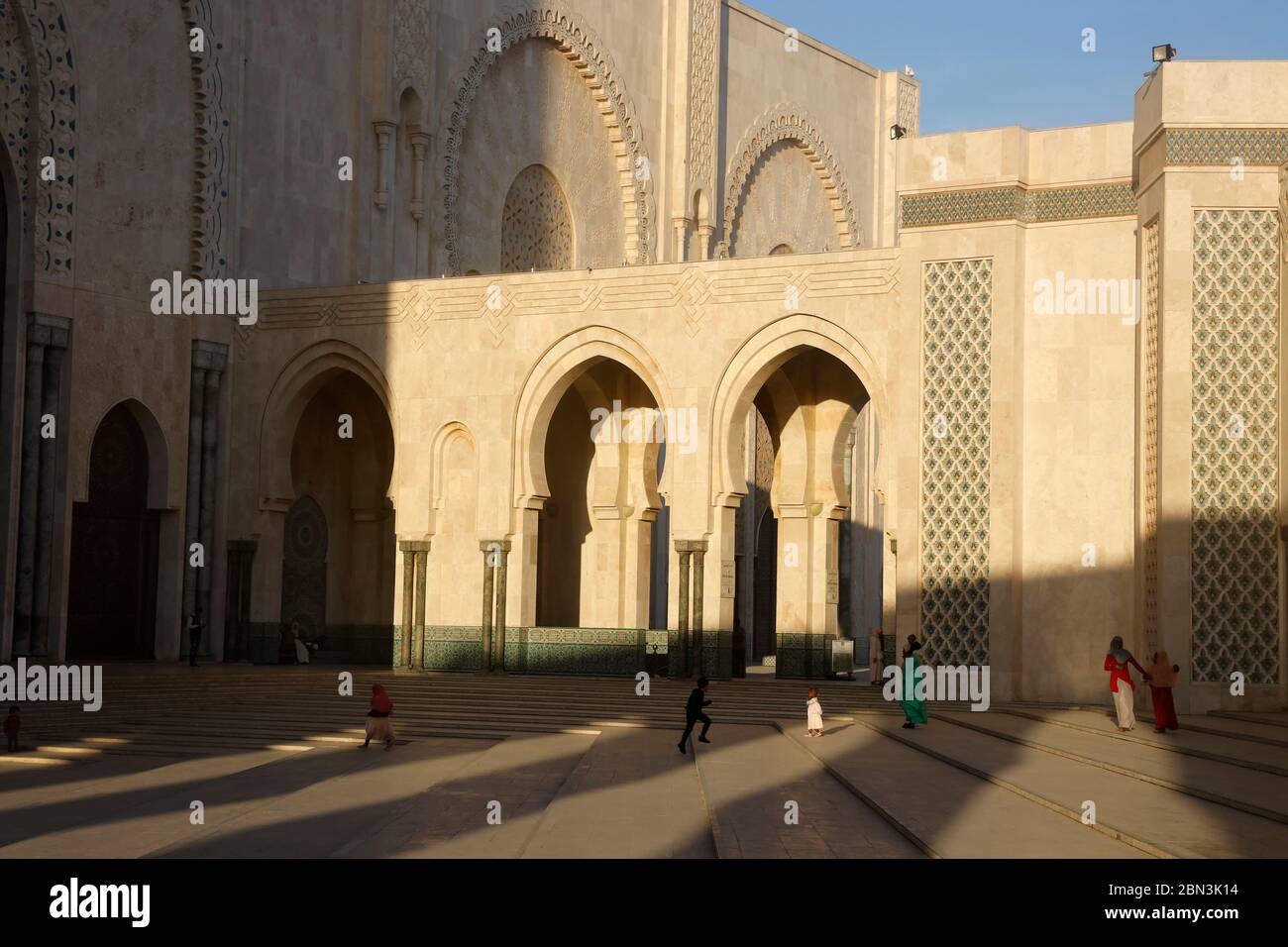 Mosquée Hassan II, Casablanca, Maroc. Musulmans. Banque D'Images