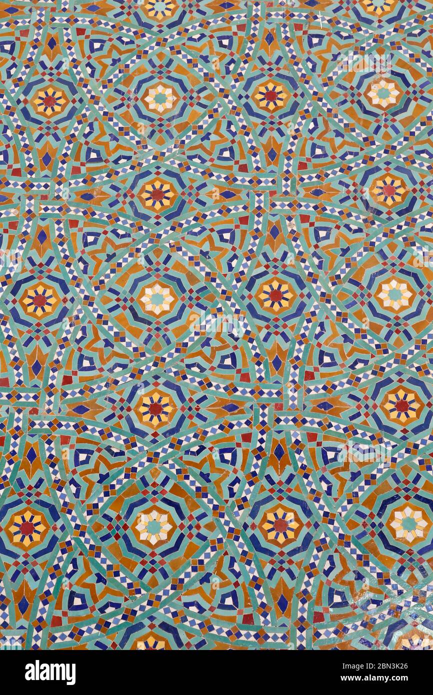 Mosquée Hassan II, Casablanca, Maroc. Détails. Banque D'Images