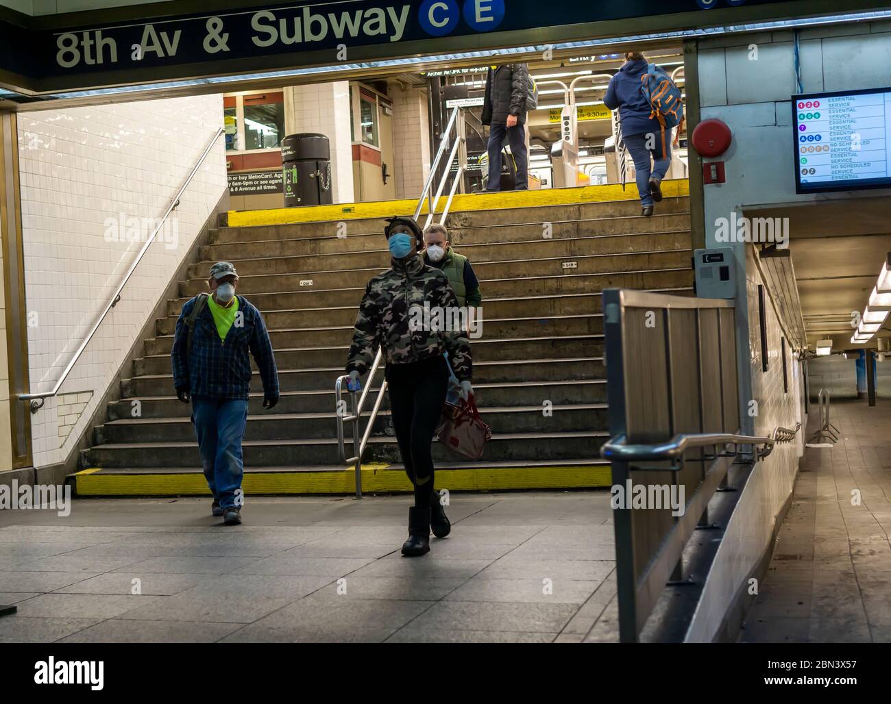 La station de métro Penn Station-34th Street à New York le jeudi 30 avril  2020. New York Gov. Andrew Cuomo a annoncé qu'en raison de la baisse du  nombre de navires à