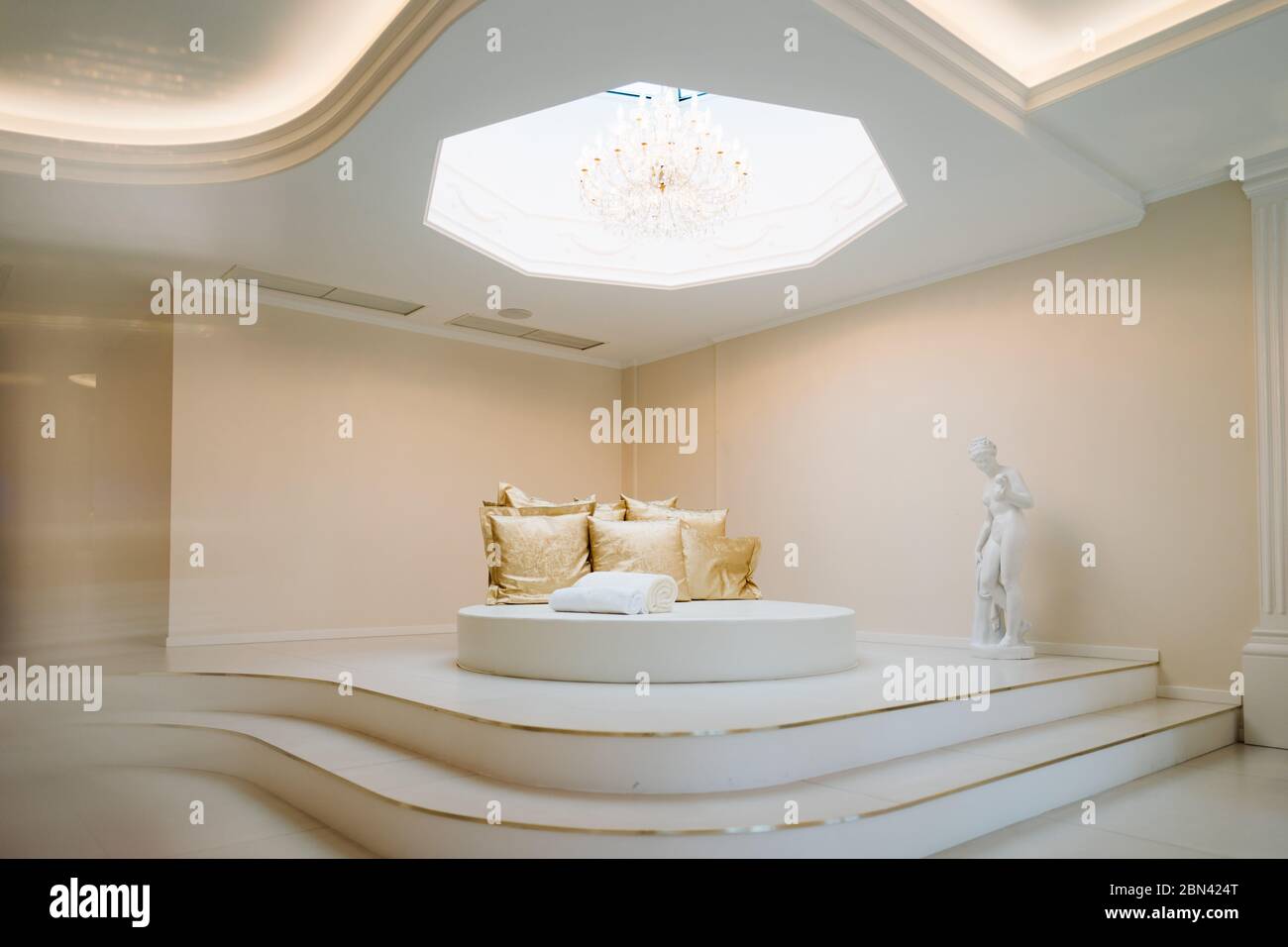 photo d'un coin salon moderne dans un spa Banque D'Images