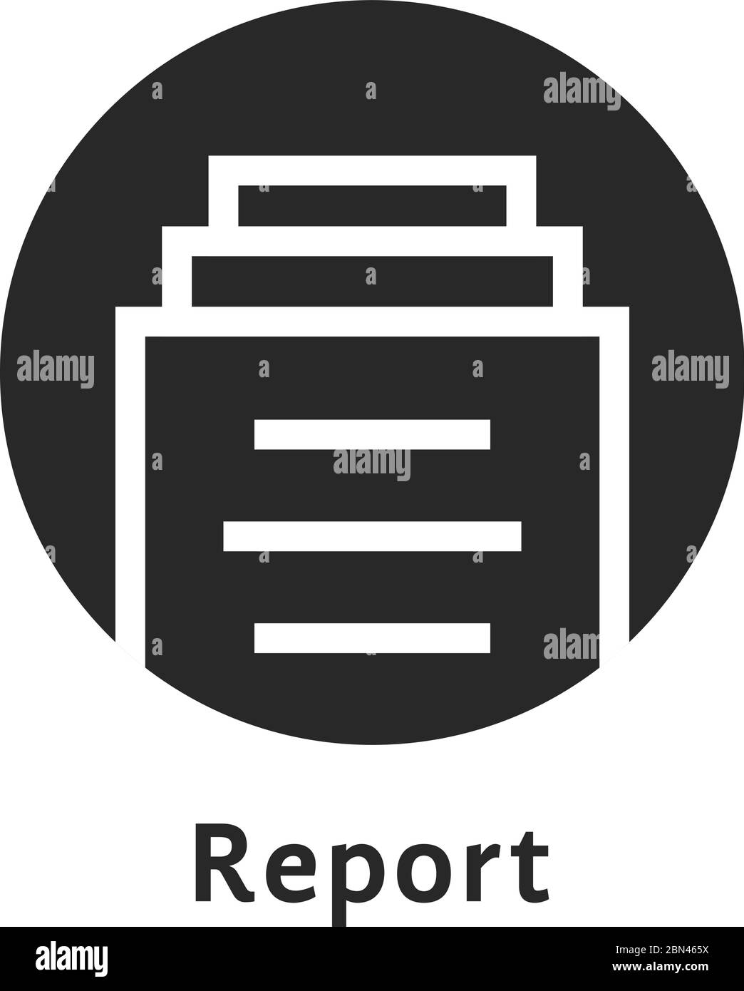 logo de rapport simple rond isolé sur blanc Illustration de Vecteur