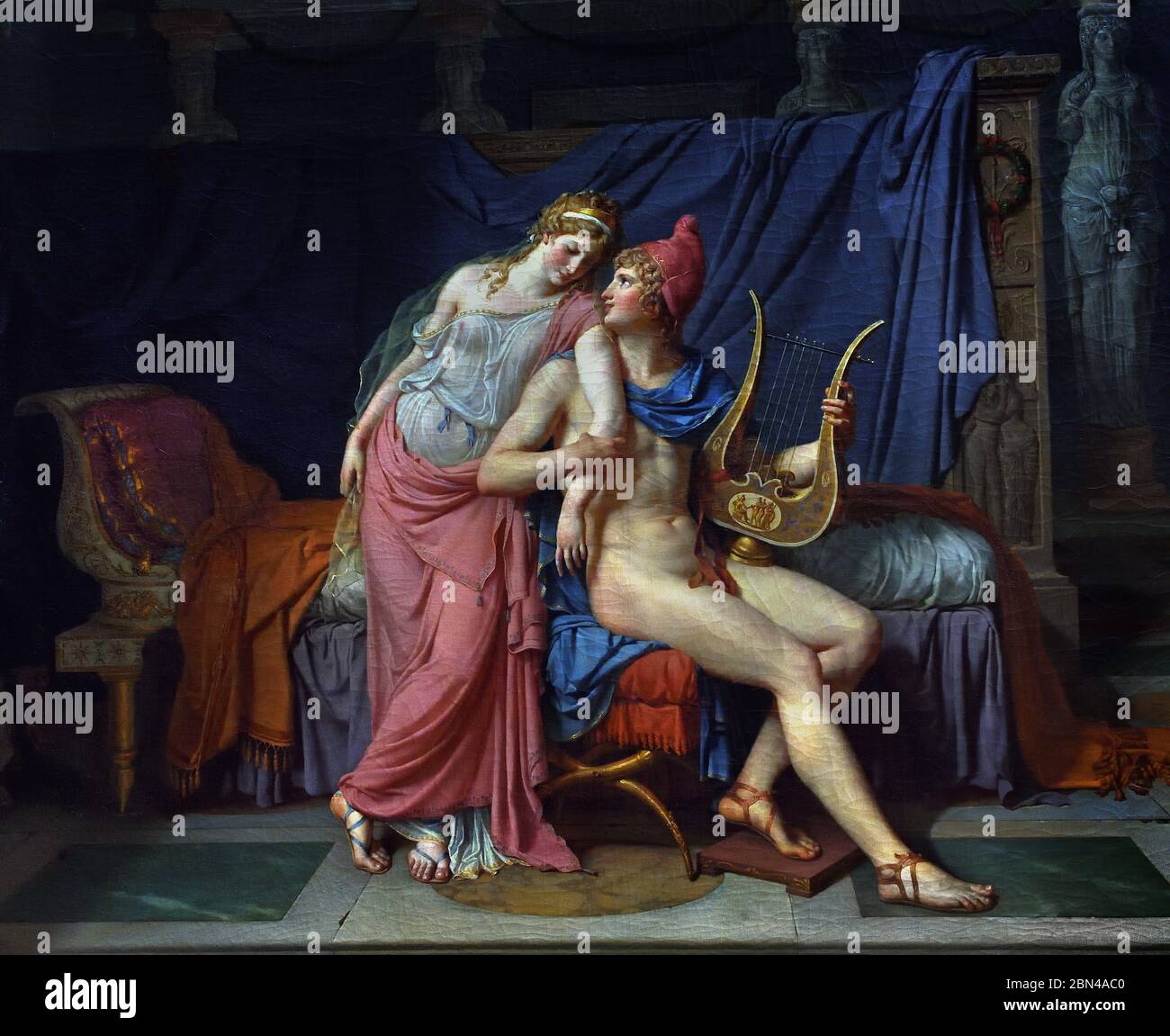 L'amour de Paris et Hélène 1788 Louis David grec Grèce Sparte Troie France Français Louis David Jacques-Louis David 1748 – 1825 France Français Banque D'Images