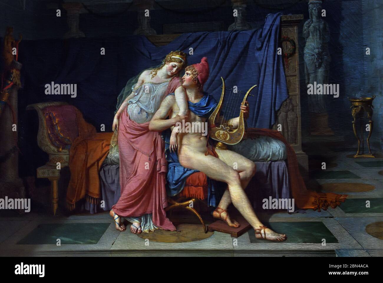 L'Amour de Paris et Helen 1788 Louis David grec Grèce Sparta Troy Trojan France Français ( Jacques Louis David ) Banque D'Images