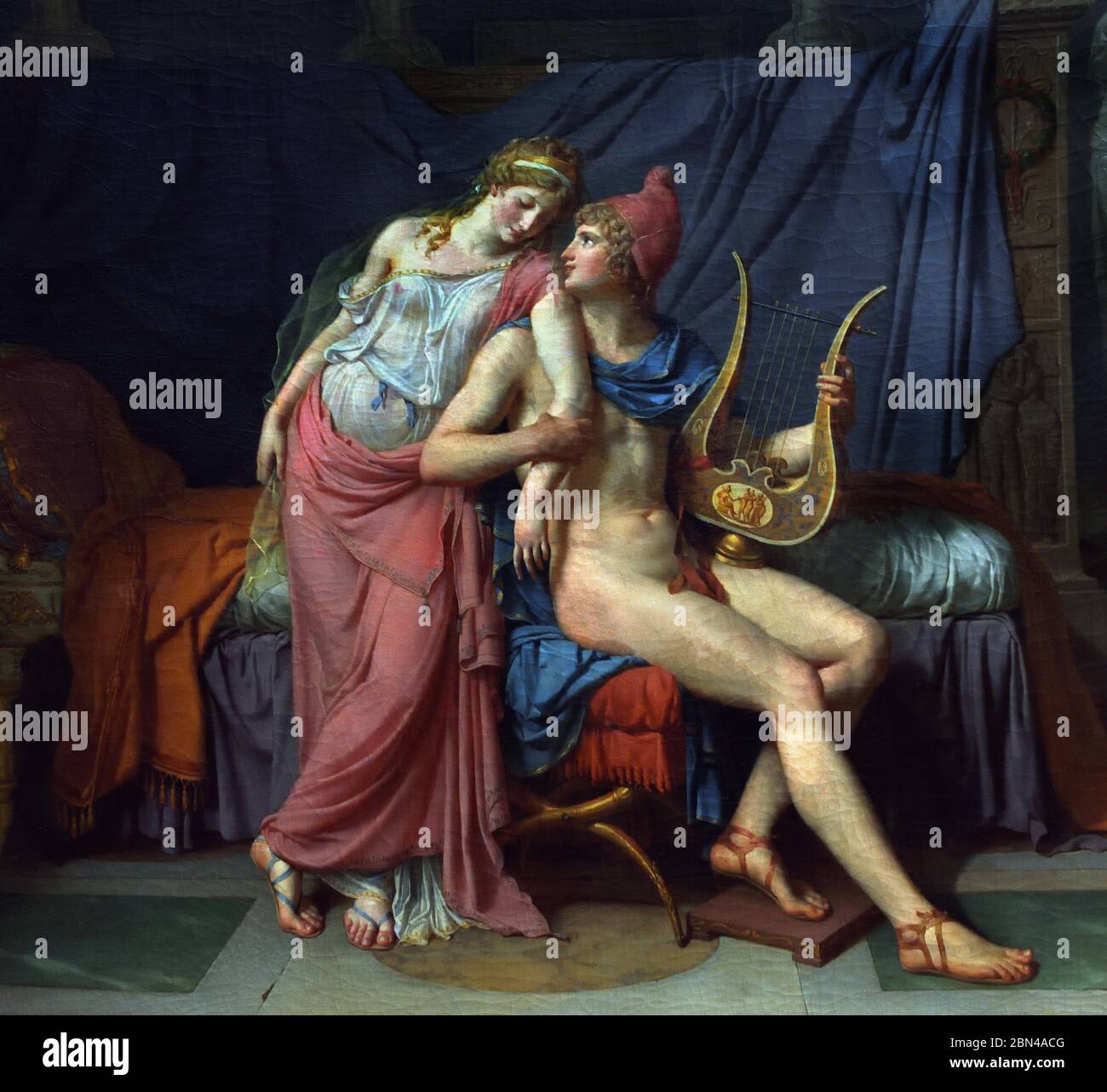 L'amour de Paris et Hélène 1788 Louis David grec Grèce Sparte Troie Louis David Jacques-Louis David 1748 – 1825 France Français Banque D'Images