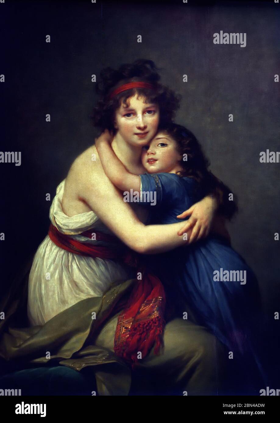 Autoportrait avec sa fille Jeanne Lucie Louise 1789 Marie Élisabeth Louise Vigée le Brun 1755 –1842 Paris France Banque D'Images