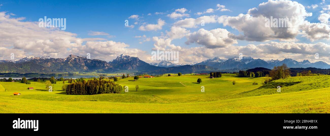 Paysage panoramique en Bavière, Allemagne Banque D'Images