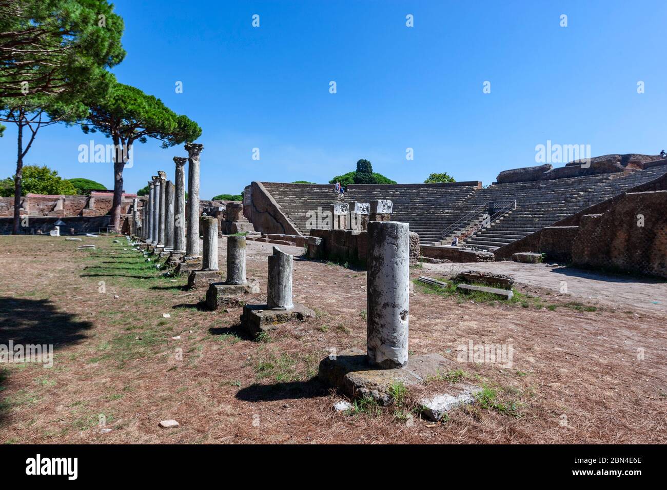 Teatro di Ostia, amphithéâtre romain, Ostia Antica, Ostia, Italie Banque D'Images