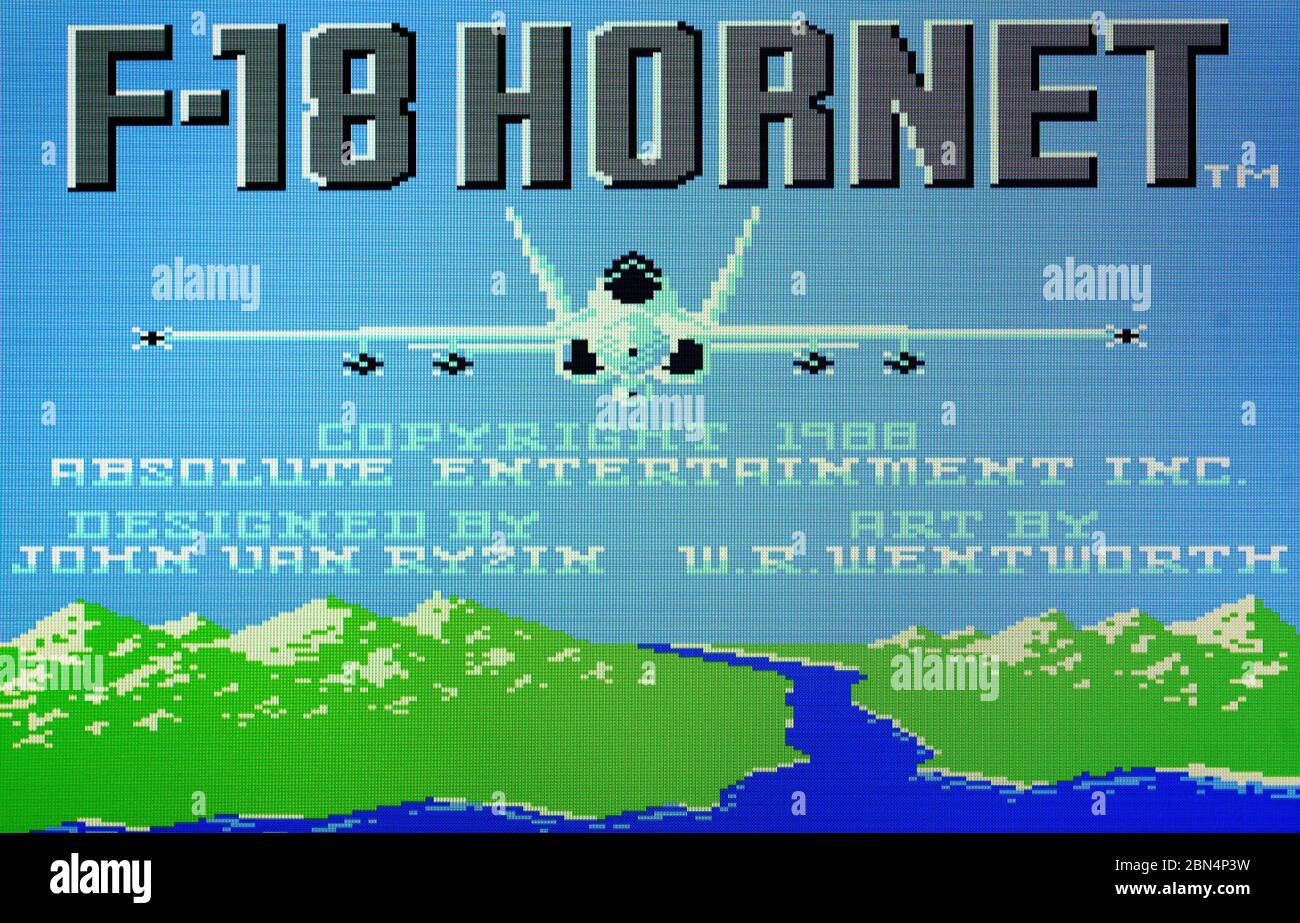 F-18 Hornet - Atari 7800 jeu vidéo Banque D'Images