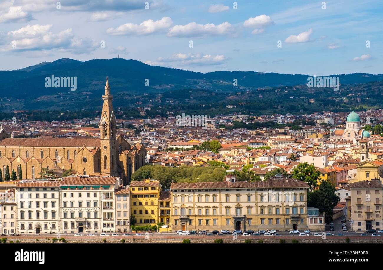 Florence, Italie - 16 août 2019 : vue sur le paysage de la Toscane, Italie Banque D'Images