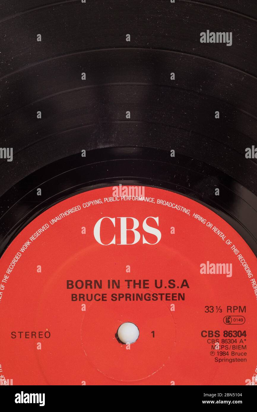 Bruce Springsteen né aux Etats-Unis Banque D'Images