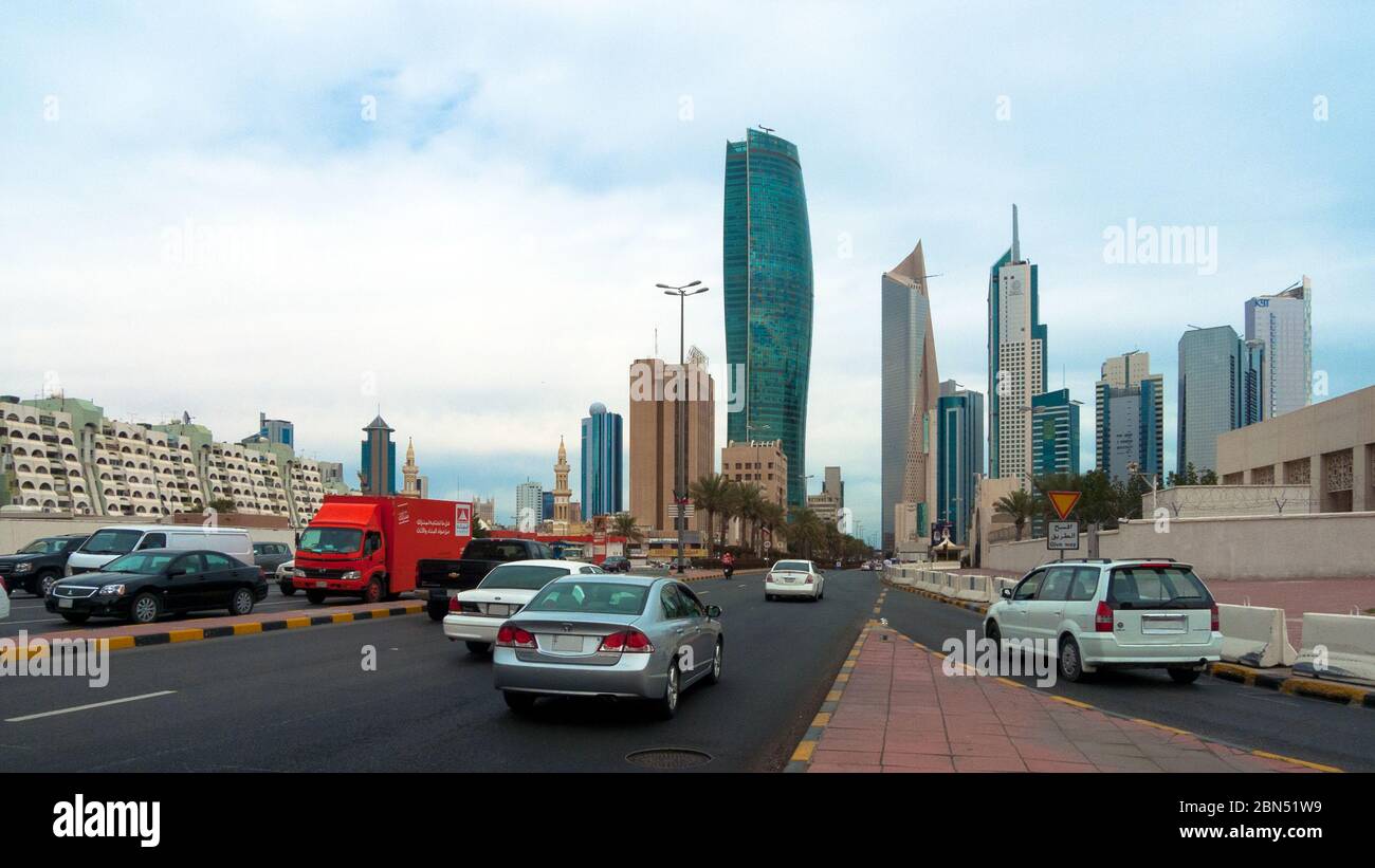 Koweït, Koweït : image panoramique du centre-ville de Koweït Banque D'Images