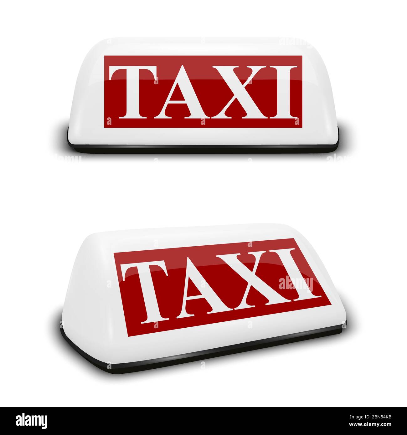 Vector 3d Realistic White French taxi signe avec des lettres rouges ensemble d'icônes gros plan isolé sur fond blanc. Modèle de conception pour taxi Service, maquette Illustration de Vecteur