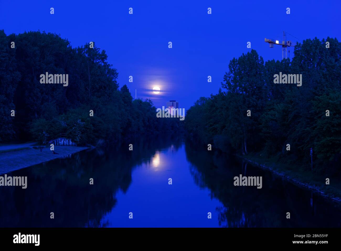 Moon Light.Hannover continental Banque D'Images