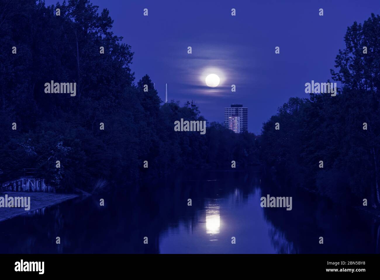 Moon Light.Hannover continental Banque D'Images