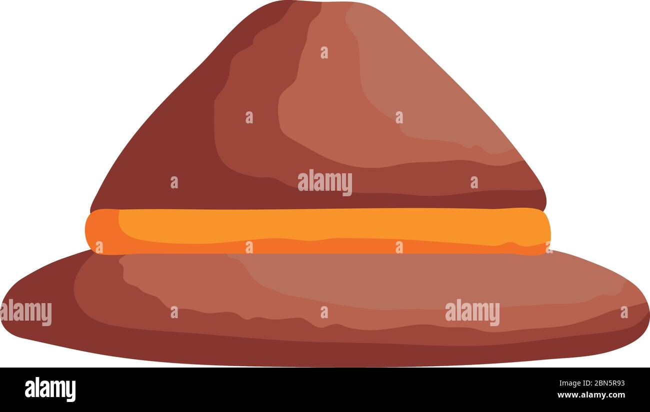 chapeau canadien accessoire plat icône Illustration de Vecteur