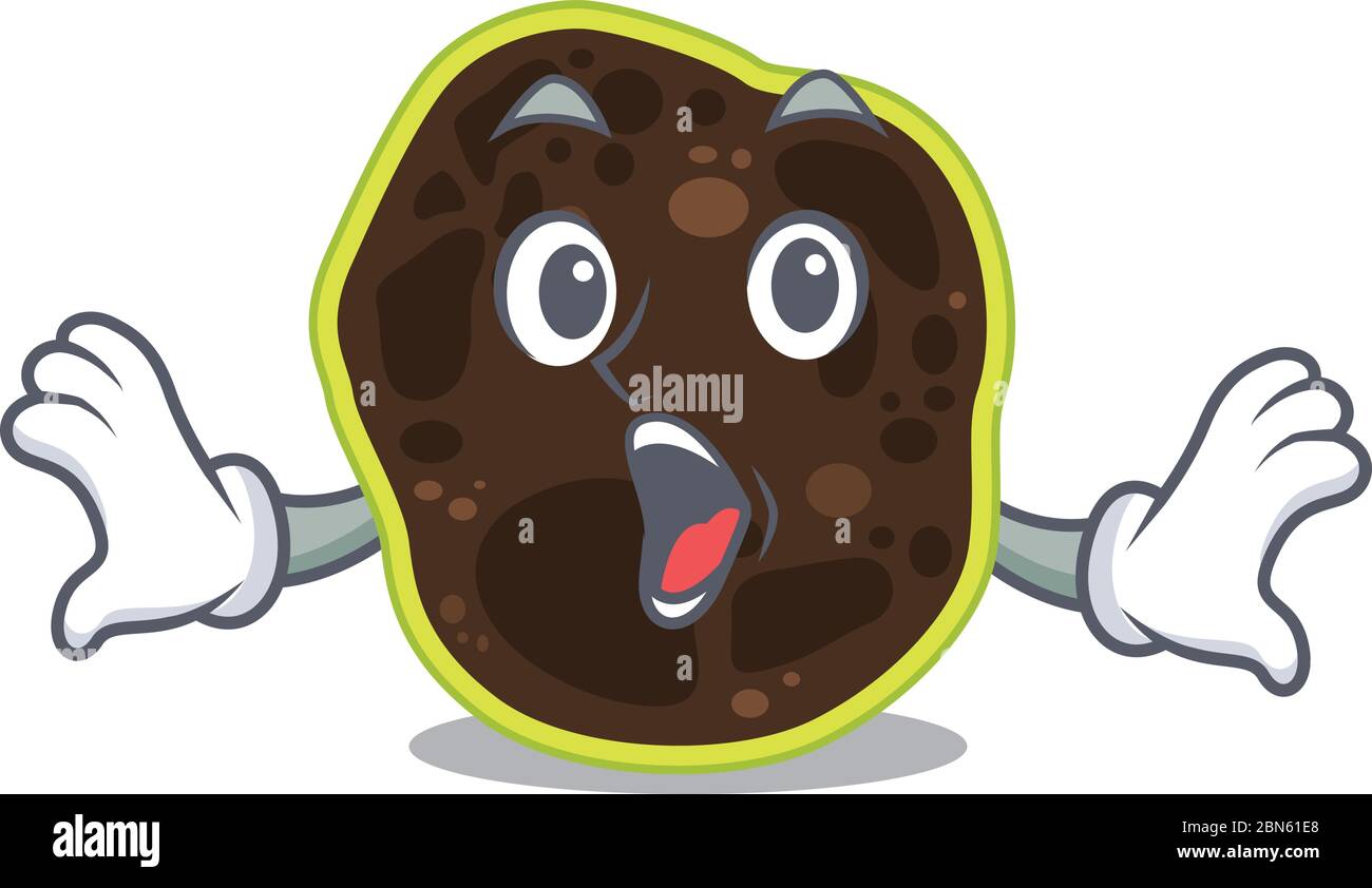 Concept de mascotte Firmicutes ayant un geste surpris Illustration de Vecteur
