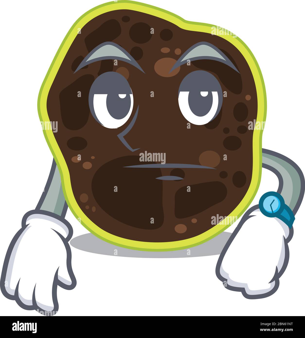 Mascotte style de firmicutes avec geste d'attente Illustration de Vecteur
