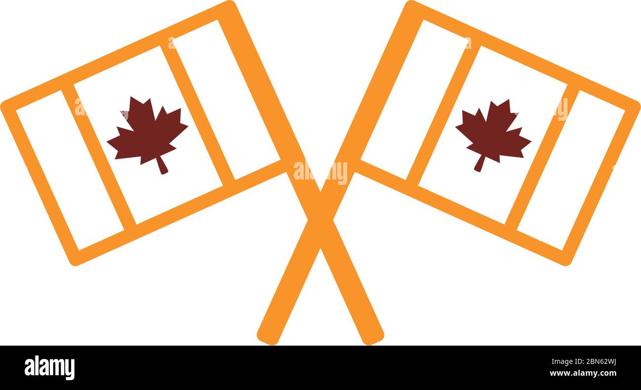 drapeaux du canada de style croisé Illustration de Vecteur