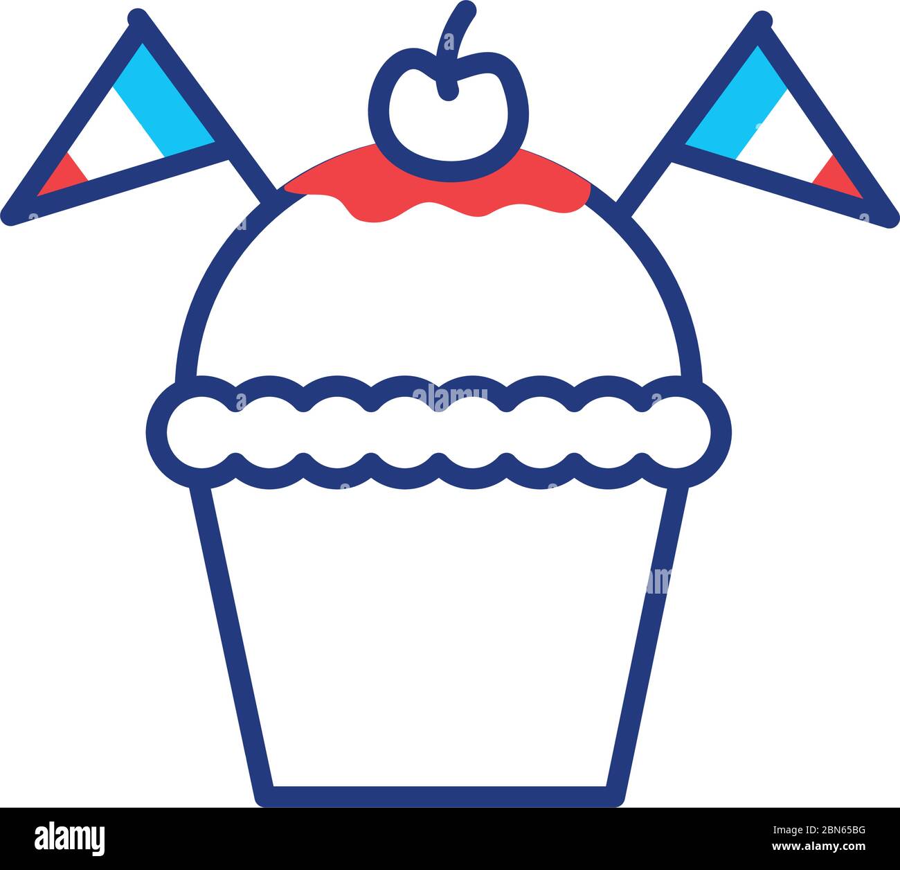 Gateau Au Style Drapeau Francais Image Vectorielle Stock Alamy