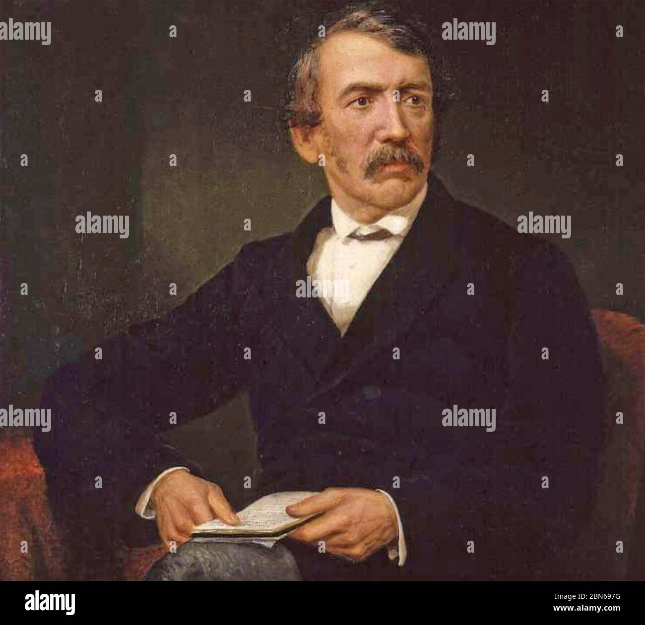 DAVID LIVINGSTONE (1813-1873) médecin et explorateur écossais dans le portrait de Frederick Havill en 1896 Banque D'Images