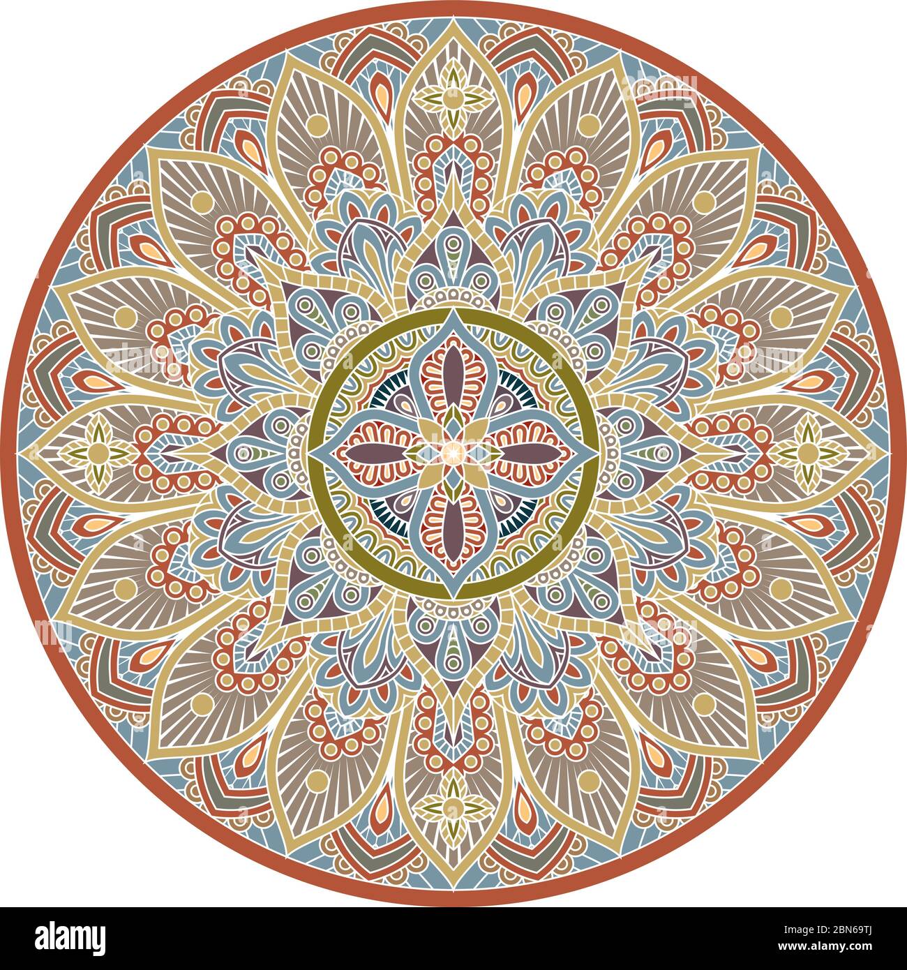 Motif motif motif Mandala Art décoratif élément de conception Illustration de Vecteur