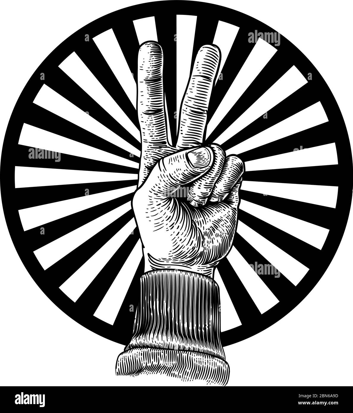 La victoire de la paix part Sign Illustration de Vecteur