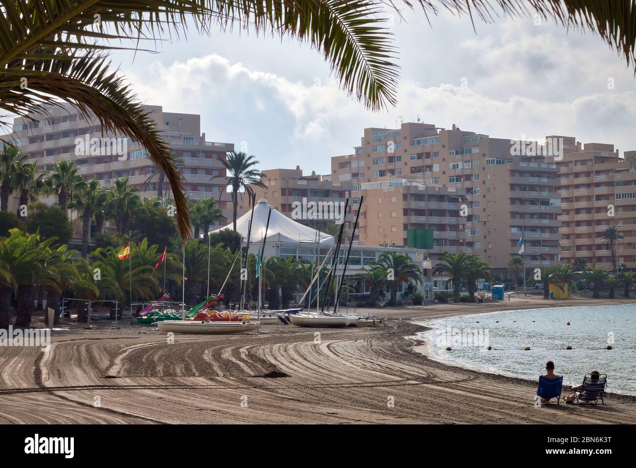 Plage de Pedruchillo, à la Manga del Mar Menor, Murcie, Espagne Banque D'Images