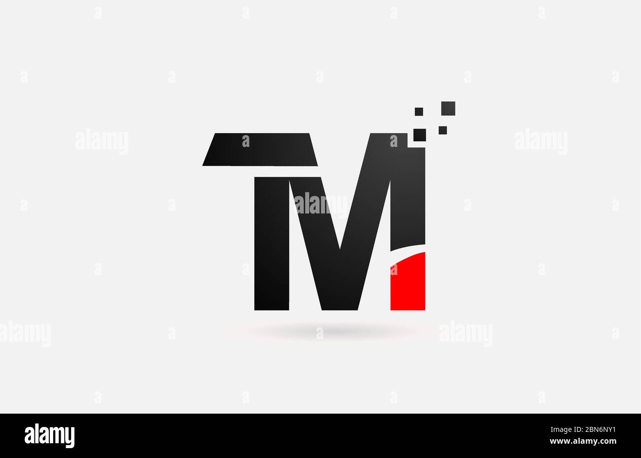 Logo M lettre pour entreprise et entreprise avec motif à pois noir et blanc Illustration de Vecteur