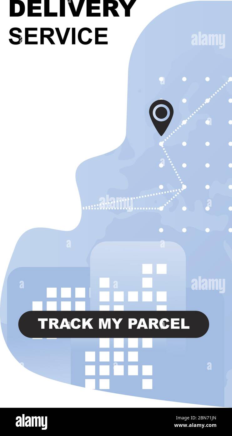 Concept de suivi service de livraison rapide, infographies à plat créatives Illustration de Vecteur