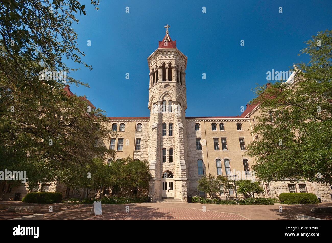 Bâtiment principal de l'Université St Edward à Austin, Texas, États-Unis Banque D'Images