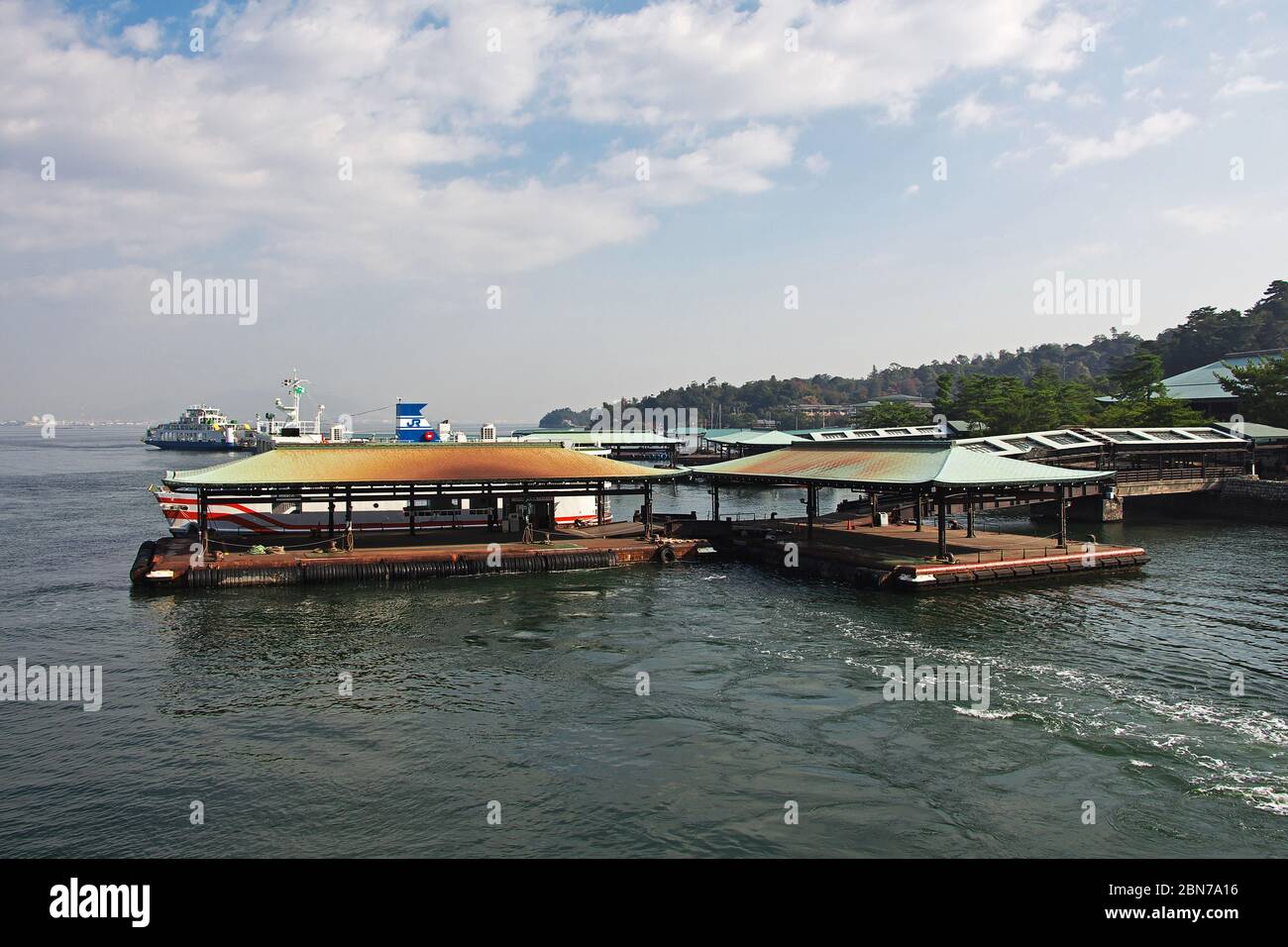 Le ferry pour l'île de Miyajima, Japon Banque D'Images