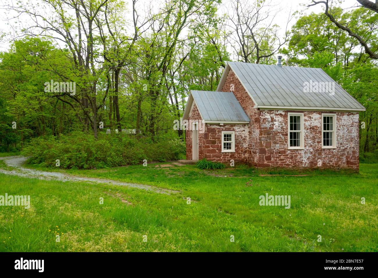 USA Maryland MD Poolesville Seneca une salle école historique 1800 Banque D'Images